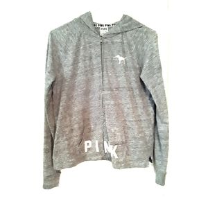 Pink Light Weight Gray Hoodie Jacket